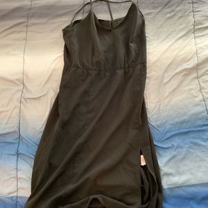 Black spaghetti strap dress